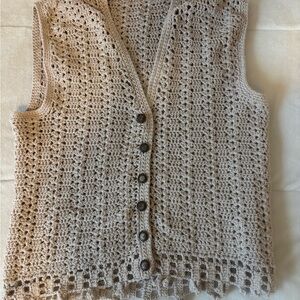 Crochet Button-Up Vest